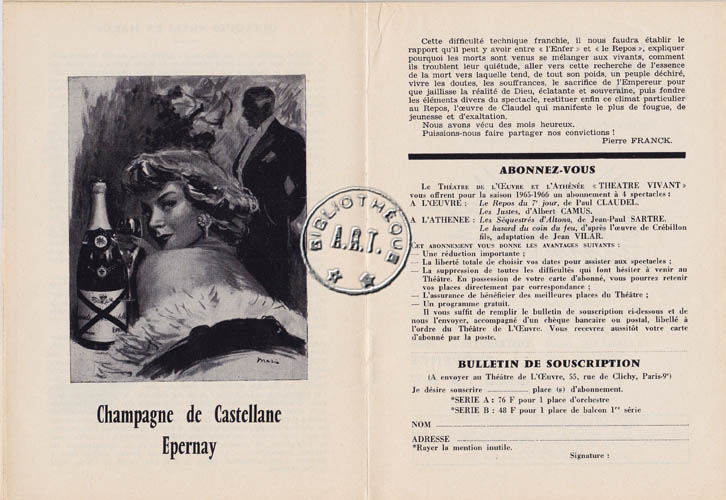 Les programmes de Théatre de l\